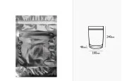 Опаковка тип Doy Pack с размер 160х40х240 мм с алуминиева задна страна, прозрачна предна част, с възможност за термозапечатване Опаковка тип Doy Pack с размер 160х40х240 мм с алуминиева задна страна, прозрачна предна част, с възможност за термозапечатване