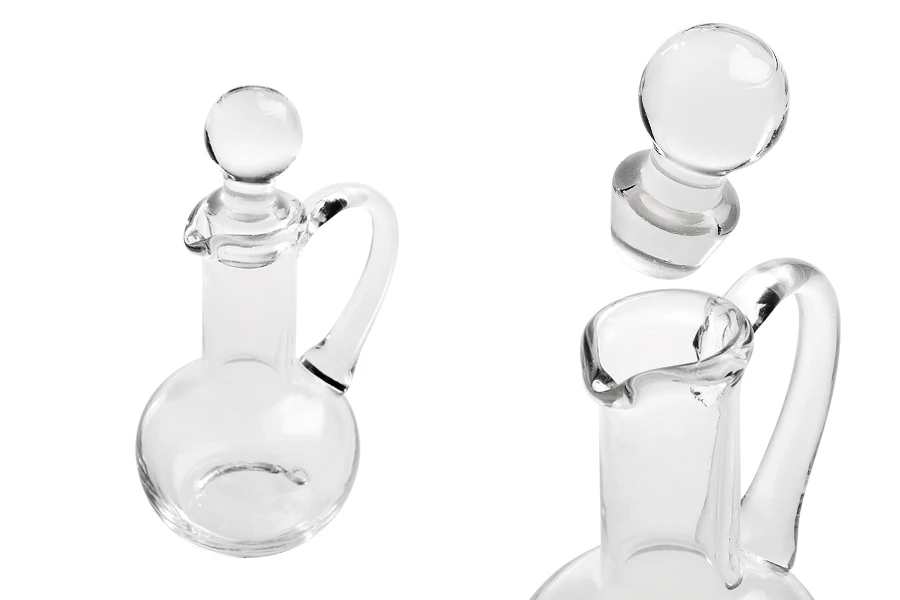 Стъклена кана 170 мл  с дръжка и със стъклена тапа-изображение_продукт