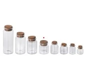 Малки стъклени шишета с коркова тапа 50 мл, с размер  47x50-изображение_група