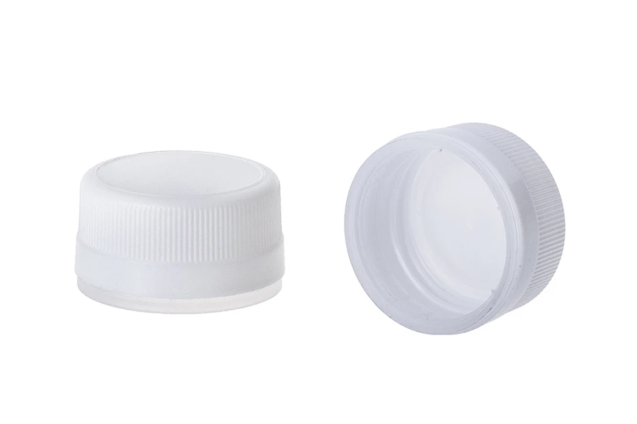 Бяла пластмасова капачка със защитен пръстен PP 35-изображение_продукт
