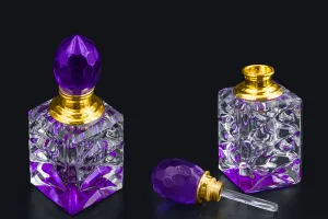 Кристална бутилка от 5 ml с кристална капачка и игла в 6 цвята-2