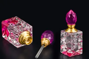 Кристална бутилка от 5 ml с кристална капачка и игла в 6 цвята-3