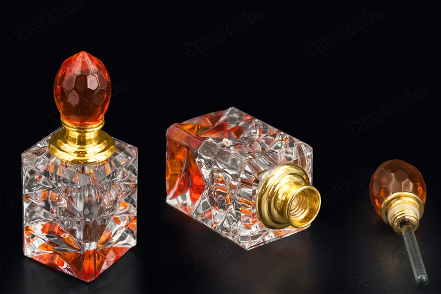 Кристална бутилка от 5 ml с кристална капачка и игла в 6 цвята-изображение_група