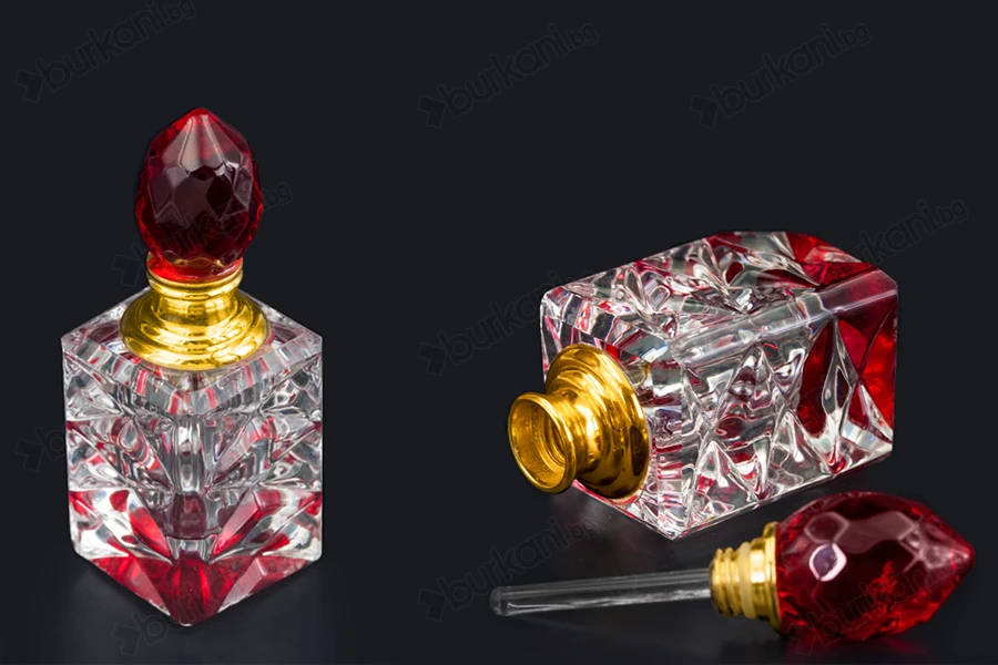 Кристална бутилка от 5 ml с кристална капачка и игла в 6 цвята-изображение_група