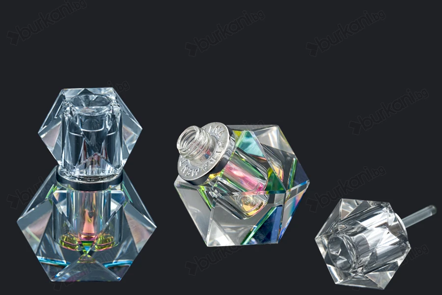 Кристална бутилка 5 ml с игла и кристална капачка-изображение_група