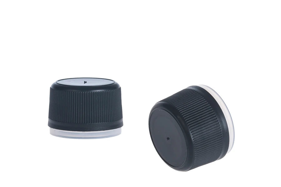 Черна пластмасова капачка със защитен пръстен PP24-изображение_размери