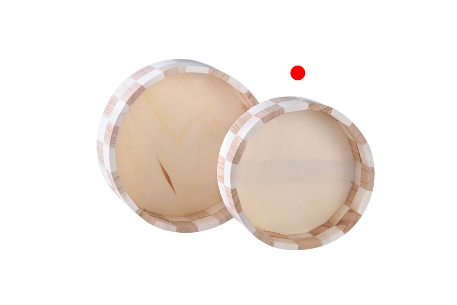 Кръгла дървена кошница с размери  168x60 mm-изображение_група