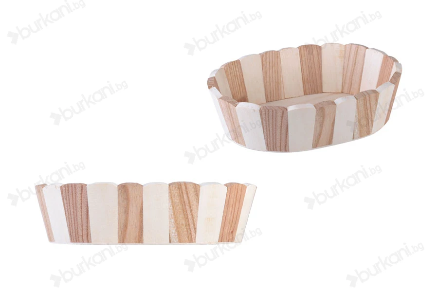 Дървена овална кошница с размери 225x178x60 mm-изображение_продукт