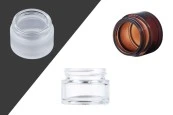 Малко стъклено бурканче 15 мл за крем в 3 цвята  (амбер, мат, прозрачно)-изображение_продукт