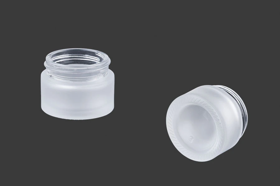 Малко стъклено бурканче 15 мл за крем в 3 цвята  (амбер, мат, прозрачно)-изображение_група