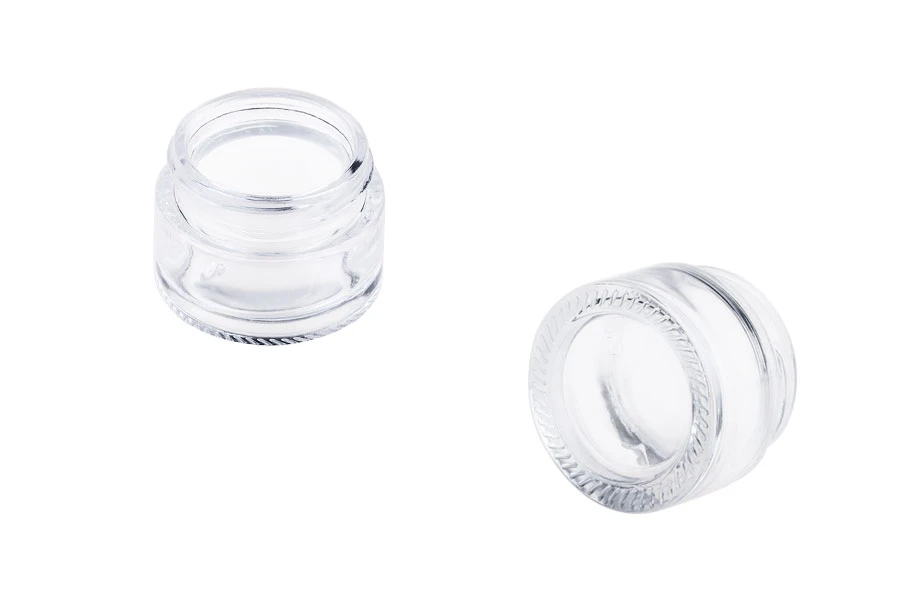 Малко стъклено бурканче 15 мл за крем в 3 цвята  (амбер, мат, прозрачно)-изображение_група