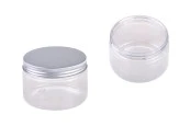Пластмасов PET буркан 250ml с алуминиева сребриста капачка с уплътнение Пластмасов PET буркан 250ml с алуминиева сребриста капачка с уплътнение