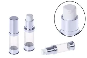 Златиста или сребриста бутилка за крем 5 мл Airless-3