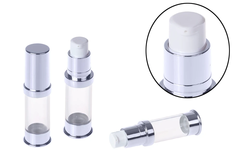 Златиста или сребриста бутилка за крем 5 мл Airless-изображение_група