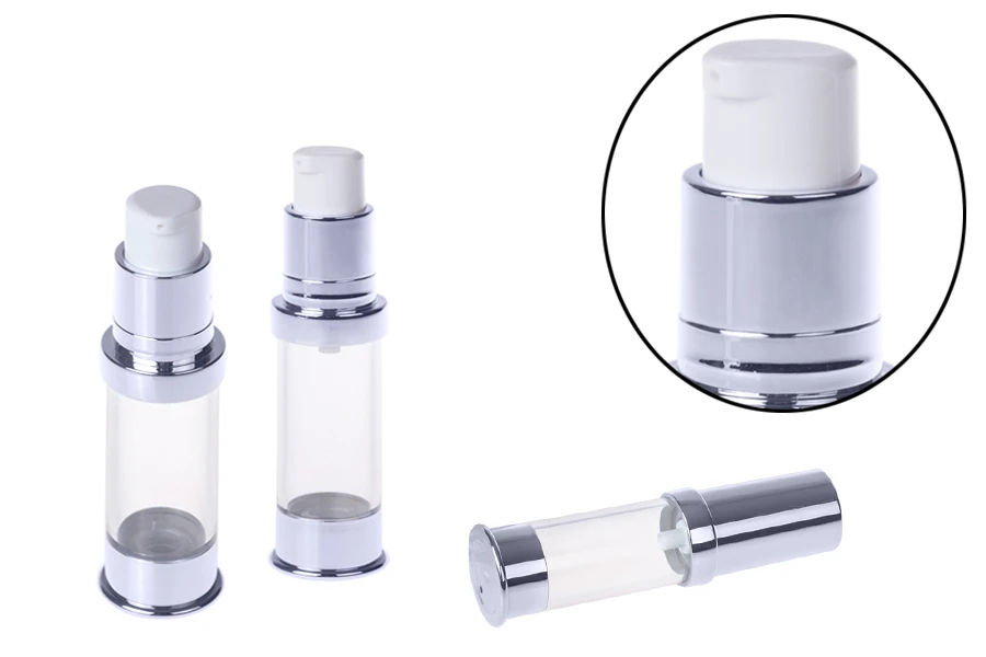 Златиста или сребриста бутилка за крем 5 мл Airless-изображение_размери