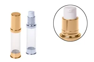 Златиста или сребриста бутилка за крем 10 мл Airless-1
