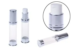 Златиста или сребриста бутилка за крем 10 мл Airless-3