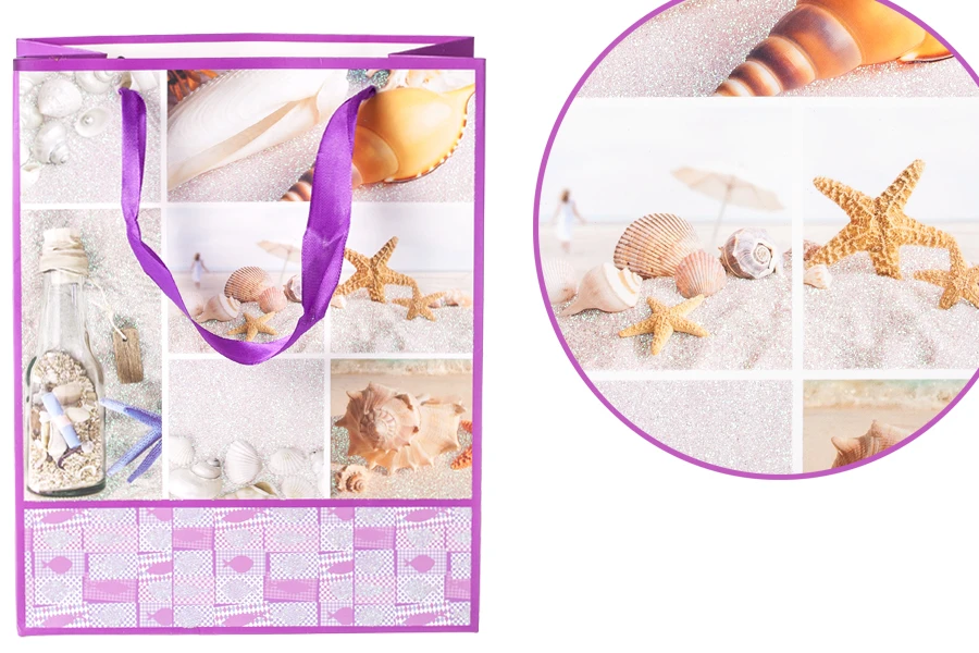 Подаръчна чанта със  сатенена дръжка с размери 210x100x260 мм-изображение_размери