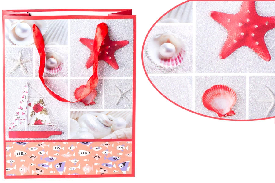 Подаръчна чанта със  сатенена дръжка с размери 210x100x260 мм-изображение_група