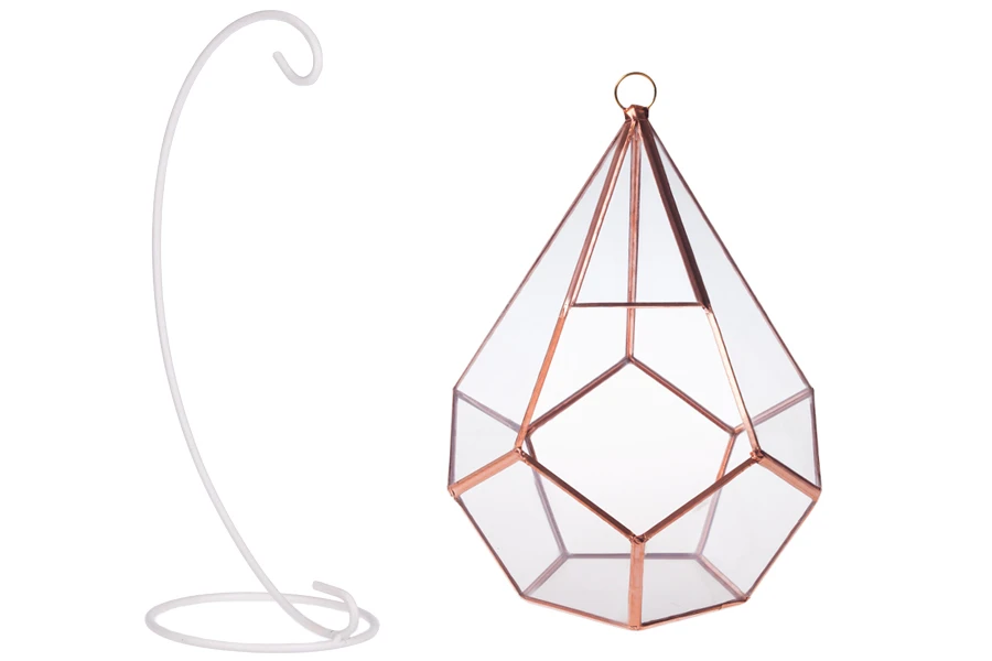 Стъклен свещник метална висулка-изображение_група