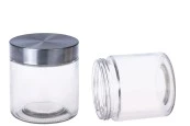 Стъклен буркан 800 мл  с inox капачка с размери  110x115 mm-