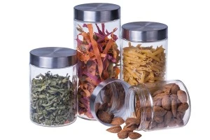 Стъклен буркан 800 мл  с inox капачка с размери  110x115 mm-изображение_група