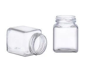 Стъклени квадратно бурканче 106 ml-1
