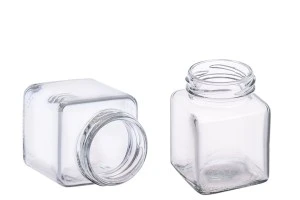 Стъклени квадратно бурканче 106 ml-2