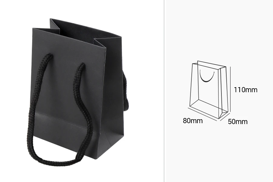 Хартиена подаръчна торбичка с размери  80х50х110 с шнур - 20 бр-изображение_размери