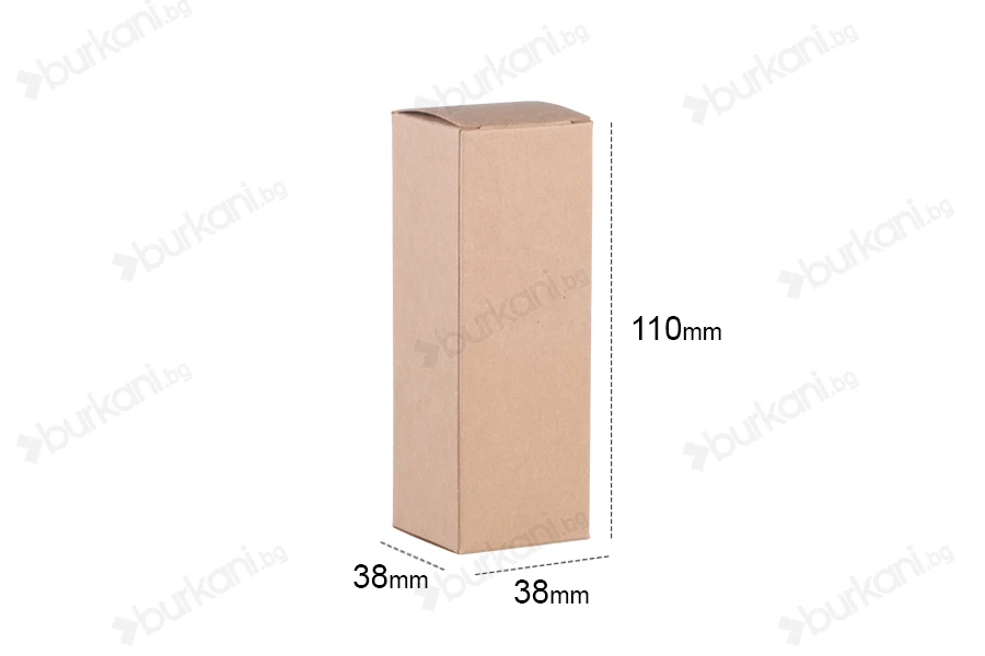 Хартиена крафт кутия с размери 38x38x110 - 20 бр. в опаковка-изображение_размери