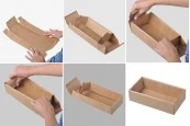 Хартиена крафт кутия с прозорец 240x130x60 mm - 12 бр. Хартиена крафт кутия с прозорец 240x130x60 mm - 12 бр.