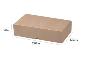 Крафт кутия за съхранение без прозорец, с размери 240x130x60mm-9