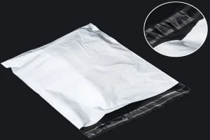 Самозалепващи се бели водоустойчиви пликове PE за куриери с размери 250x350 mm - 100 бр.-1