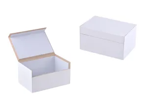 Дървена бяла кутов с размери  75x50x40-1