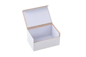 Дървена бяла кутов с размери  75x50x40-4