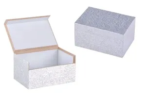 Дървена сребриста кутив  75x50x40 мм-1