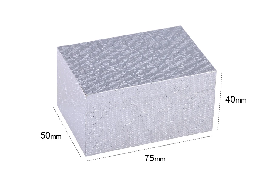 Дървена сребриста кутив  75x50x40 мм-изображение_размери