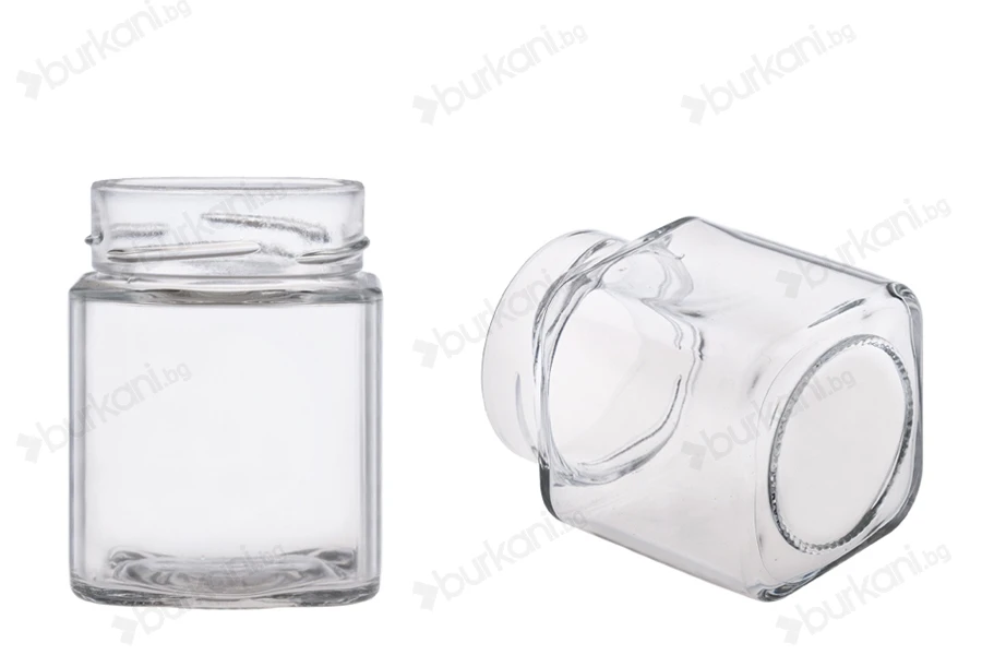 Квадратен буркан за мед 314 ml T.O 70 Deep-изображение_размери