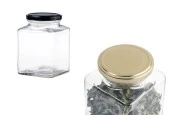Квадратен стъклен буркан 580 ml (T.O 70) Квадратен стъклен буркан 580 ml (T.O 70)