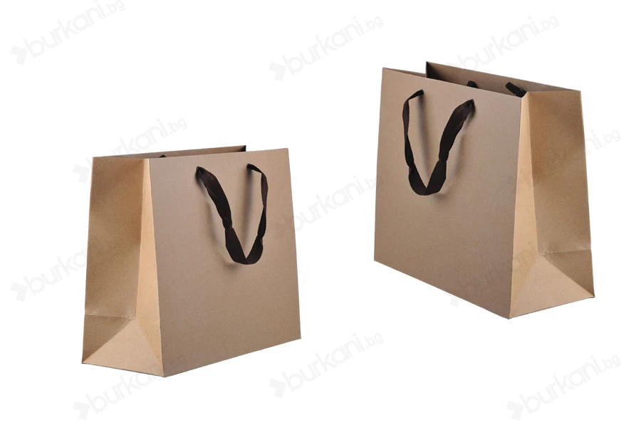 Подаръчна крафт кафява чанта  330x140x280-изображение_продукт