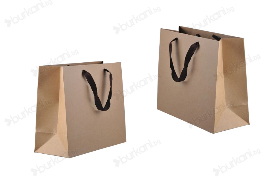 Подаръчна крафт кафява чанта  330x140x280-изображение_продукт