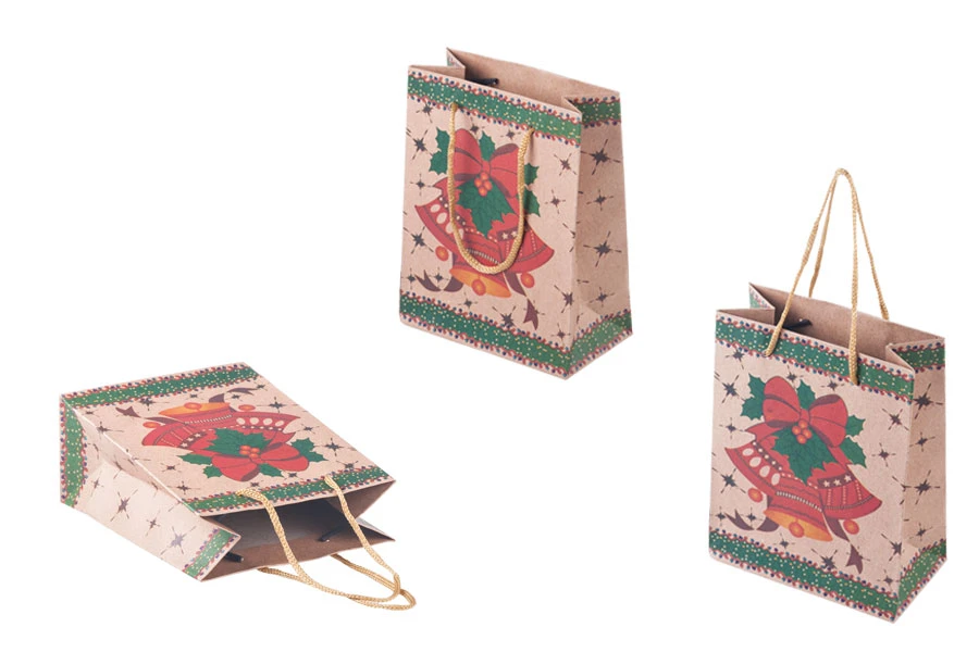 Коледна подаръчна торбичка с размери  115x60x145-изображение_група