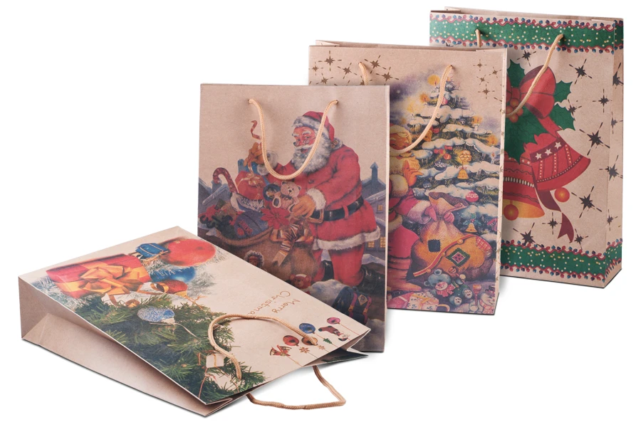 Коледни подаръчни торбички с размери  240x80x330-изображение_продукт