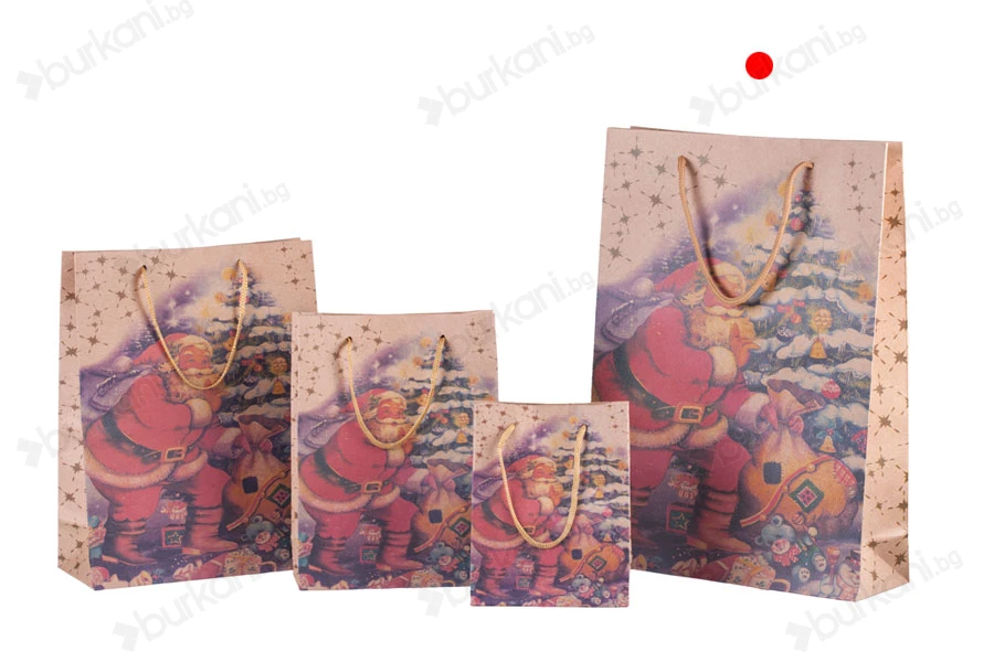 Коледни подаръчни торбички с размери  240x80x330-изображение_група