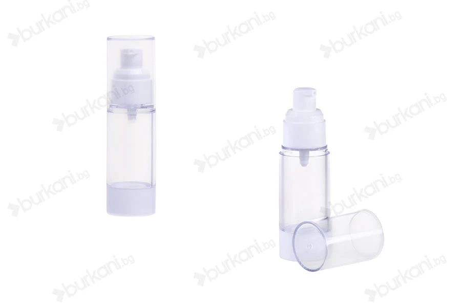 Прозрачна пластмасова опакова Airless за крем  30 ml-