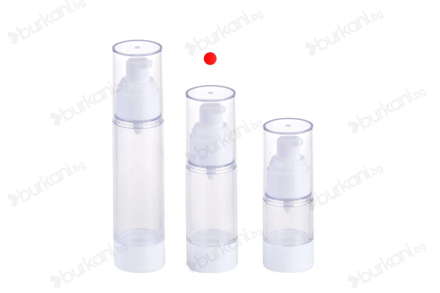 Прозрачна пластмасова опакова Airless за крем  30 ml-изображение_група