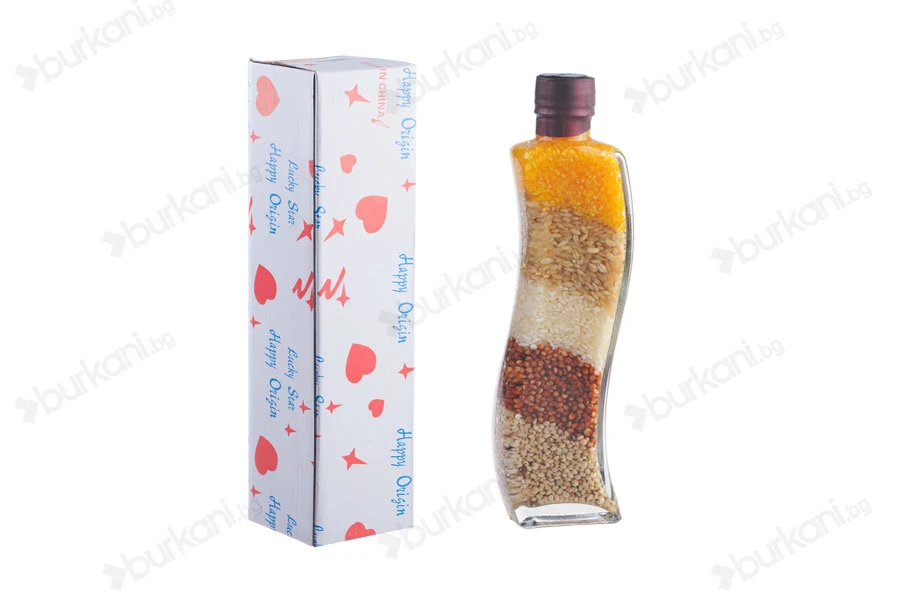 Стъклена декоративна кухненска бутилка   180 ml-изображение_група