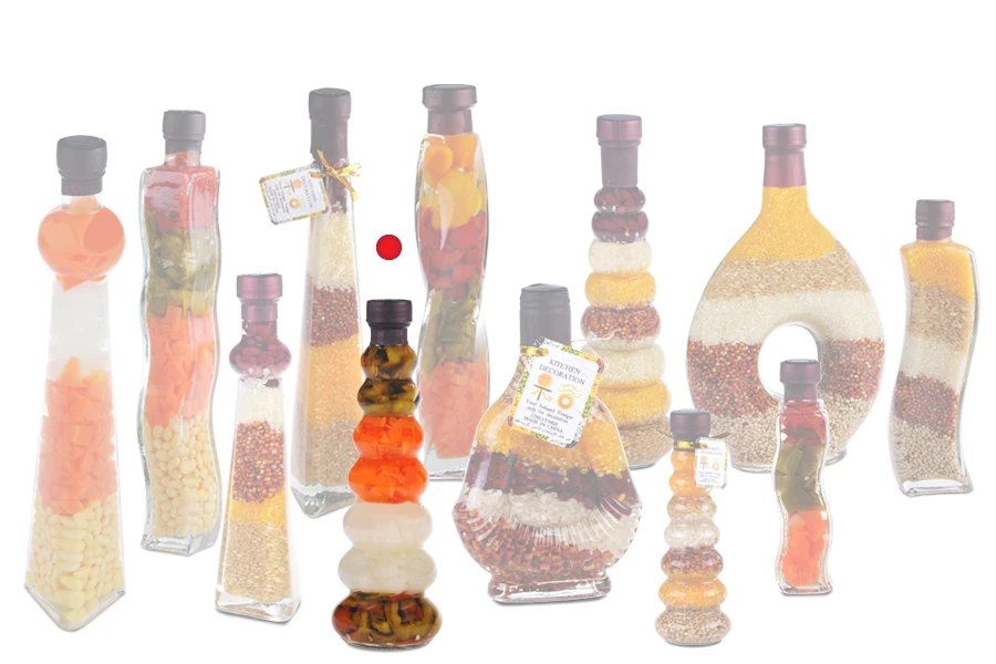 Бутилка със  зеленчуци за декорация на кухнята - 270 мл-изображение_група