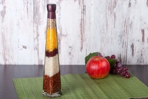 Стъклена бутилка  с различни плодове за декорация на кухнята 45х300 - 200 мл-2