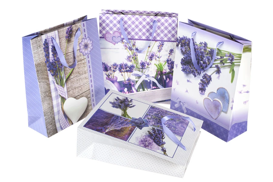 Подаръчни торбички  с размери  260x100x320 - 4 модела Лавандула-изображение_продукт